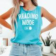 Reading Mode On Book Lover Librarian Teacher Comfort Colors Tank Top Light Green