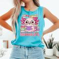 Readsalotl Axolotl Reading Book Bookworm Comfort Colors Tank Top Light Green Readsalotl Axolotl Reading Book Bookworm Comfort Colors Tank Top Light Green