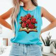 Red Roses Flowers Book Floral Comfort Colors Tank Top Light Green Red Roses Flowers Book Floral Comfort Colors Tank Top Light Green