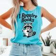 I Require Books Raccoon Reading For Book Lovers Comfort Colors Tank Top Light Green I Require Books Raccoon Reading For Book Lovers Comfort Colors Tank Top Light Green