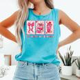 Retro Coquette Bow All Booked For Valentines Book Lover Cute Comfort Colors Tank Top Light Green Retro Coquette Bow All Booked For Valentines Book Lover Cute Comfort Colors Tank Top Light Green
