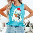 Retro Ghost Reading Book With Cat Bookish Club Christmas Men Women Kids Comfort Colors Tank Top Light Green
