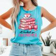 Retro Groovy Valentine Men Women Kid Tees By Emily All Booked For Valentines Book Reading Bookworm Nerdy Comfort Colors Tank Top Light Green