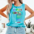 Retro Librarian Book Reader Library Book Reading Comfort Colors Tank Top Light Green