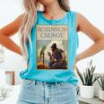 Robinson Crusoe Book Cover 1920 Comfort Colors Tank Top Light Green