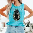 Salem Witch Book Club Cat Reading Witchy Halloween Men Comfort Colors Tank Top Light Green