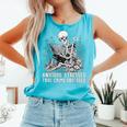 Skeleton Reading Book Anxious Stressed True Crime Obsessed Comfort Colors Tank Top Light Green Skeleton Reading Book Anxious Stressed True Crime Obsessed Comfort Colors Tank Top Light Green