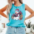 Snowman Reading Book Lovers Christmas Bookworm Librarian Comfort Colors Tank Top Light Green Snowman Reading Book Lovers Christmas Bookworm Librarian Comfort Colors Tank Top Light Green