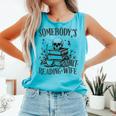 Somebody's Smut Reading Wife Smutty Book Lovers Comfort Colors Tank Top Light Green