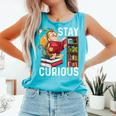 Stay Curious Monkey Reading Book Lover Bookworm Comfort Colors Tank Top Light Green Stay Curious Monkey Reading Book Lover Bookworm Comfort Colors Tank Top Light Green
