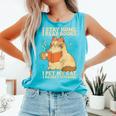 I Stay Home I Read Books I Pet My Cat I Regret Nothing Women Comfort Colors Tank Top Light Green
