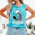 Tarot Card Shirt The Reader Tarot Skeleton Reading Book Comfort Colors Tank Top Light Green