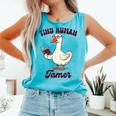Teacher Silly Goose Reading Book Teaching Tiny Human Tamer Comfort Colors Tank Top Light Green Teacher Silly Goose Reading Book Teaching Tiny Human Tamer Comfort Colors Tank Top Light Green