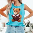 Teddy Bear Reading a Book Comfort Colors Tank Top Light Green Teddy Bear Reading a Book Comfort Colors Tank Top Light Green