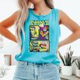 Teenage Mutant Ninja Turtles Retro Neon Comic Book Panels Comfort Colors Tank Top Light Green