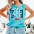 Tired Moms Book Club Coffee Chaos And Chapters Graphic Comfort Colors Tank Top Light Green