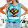History Education Is Freedom Books Black History Premium Tri-Blend Comfort Colors Tank Top Light Green