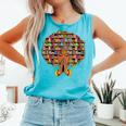 History Month Afro Women Girls Book Lover Librarian Comfort Colors Tank Top Light Green
