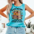 History Month Teacher Reading Book Lover Floral Stack Premium Tri-Blend Comfort Colors Tank Top Light Green
