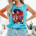 History Woman Reading Book Geometric Girl Educated Comfort Colors Tank Top Light Green