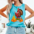 Turkey Reading Books Fall Thanksgiving Teacher Book Comfort Colors Tank Top Light Green Turkey Reading Books Fall Thanksgiving Teacher Book Comfort Colors Tank Top Light Green
