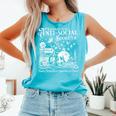 Unapologetically Anti Social Book Club Introvert Reader Comfort Colors Tank Top Light Green