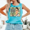 Never Underestimate Girl Read Book Reading Librarian Women Comfort Colors Tank Top Light Green