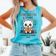 Unearth a Story Cute Kitten Summer Reading 2026 Cat Book Comfort Colors Tank Top Light Green Unearth a Story Cute Kitten Summer Reading 2026 Cat Book Comfort Colors Tank Top Light Green