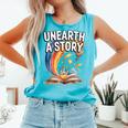 Unearth A Story Rainbow Treasure Book Comfort Colors Tank Top Light Green Unearth A Story Rainbow Treasure Book Comfort Colors Tank Top Light Green