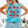 Valentines Day Librarian Heart Reading Book Women Men Kids Comfort Colors Tank Top Light Green