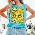 Varsity-Gold Yellow Comic Book University Varsity-Gold Comfort Colors Tank Top Light Green