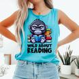Wild About Reading Book Lover Gorilla Comfort Colors Tank Top Light Green