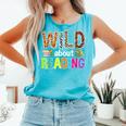 Wild About Reading Library Day Reading Books & Bookworm Comfort Colors Tank Top Light Green Wild About Reading Library Day Reading Books & Bookworm Comfort Colors Tank Top Light Green