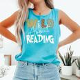 WILD ABOUT READING Reading Books Bookworm Library Day Comfort Colors Tank Top Light Green