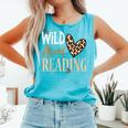 Wild About Reading Teacher Books Reader Lovers Leopard Zebra Comfort Colors Tank Top Light Green
