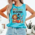 Wild About Reading Zoo Animals For Bookworm Book Reader Comfort Colors Tank Top Light Green Wild About Reading Zoo Animals For Bookworm Book Reader Comfort Colors Tank Top Light Green