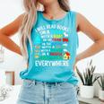 I Will Read Books On A Boat & Everywhere Comfort Colors Tank Top Light Green I Will Read Books On A Boat & Everywhere Comfort Colors Tank Top Light Green