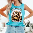 Wise Owl Reading Books Comfort Colors Tank Top Light Green