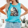 Wolf Reading Book Librarian Library Wolves Comfort Colors Tank Top Light Green