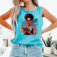 Woman Reading Book Lover Geometric Girl Afro History Comfort Colors Tank Top Light Green Woman Reading Book Lover Geometric Girl Afro History Comfort Colors Tank Top Light Green