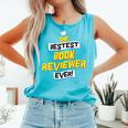 Women's Best Book Reviewer Critic Job Occupation Comfort Colors Tank Top Light Green