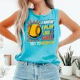 Women's Girls Softball Play Like A Girl Comic Book Pop Art Comfort Colors Tank Top Light Green Women's Girls Softball Play Like A Girl Comic Book Pop Art Comfort Colors Tank Top Light Green