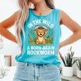 Women's Wild About Reading Book Reader Lion Zoo Animals Kids Comfort Colors Tank Top Light Green Women's Wild About Reading Book Reader Lion Zoo Animals Kids Comfort Colors Tank Top Light Green