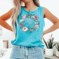 Xmas Tis The Season To Be Reading Books Pajamas Comfort Colors Tank Top Light Green