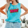 Yeah Comic Comic Book Graphic Comfort Colors Tank Top Light Green