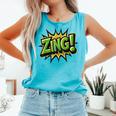 ZING Comic Book Retro Artwork – Cartoon Collector Comfort Colors Tank Top Light Green