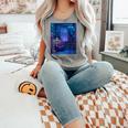 Book Library Bookshelf Armchair Window Pattern Print Comfort Colors Tank Top Butter