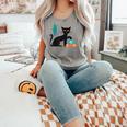 Cat Midcentury With Book And Coffee Atomic Age Mid Century Comfort Colors Tank Top Butter