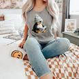 Cute Penguin Reading Book Faux-Crochet Print Comfort Colors Tank Top Butter