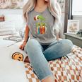 Retro Christmas Ornament Book Christmas Teacher Librarian Comfort Colors Tank Top Butter